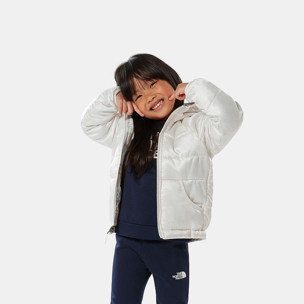 The North Face Reversible Perrito Παιδικα Σακάκι - Ασπρα / Μεταλλικός (RPLA35641)